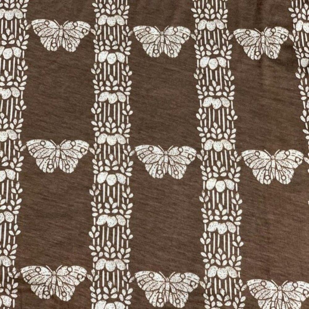 Tracy Reese Womens Brown & White Butterfly Print Cross-Back Jersey Dress XS - Picture 5 of 6